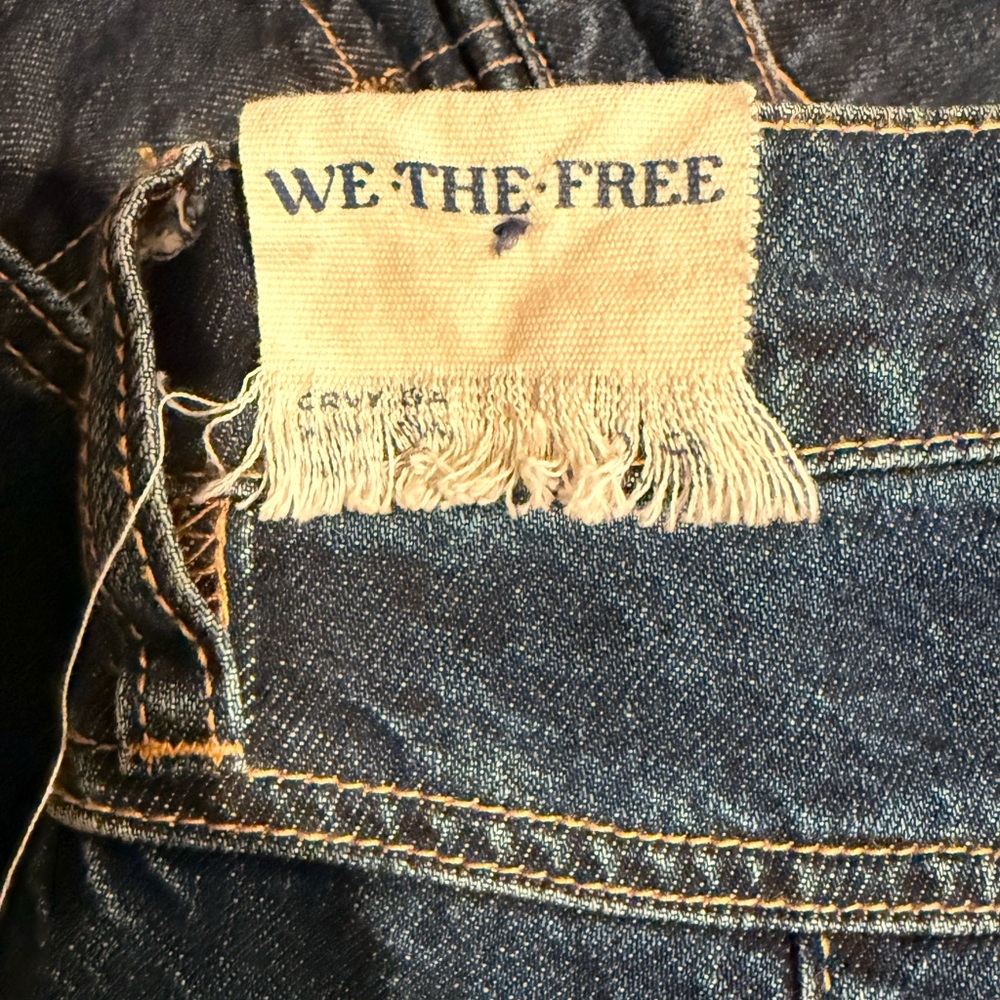 We The Free High-Rise Wide Leg Jeans - Dark Blue - Picture 5 of 5